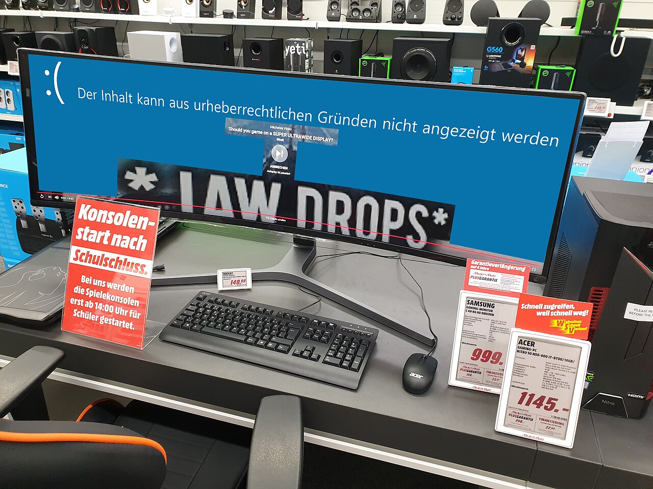 Gaming monitor prikazan na sajmu